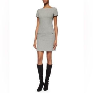 Ralph Lauren Black Label Wool-Blend Black & White Houndstooth Mod Dress, Size 4